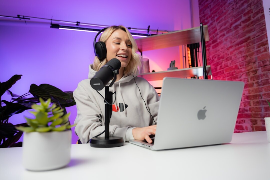 modern podcast studio setup