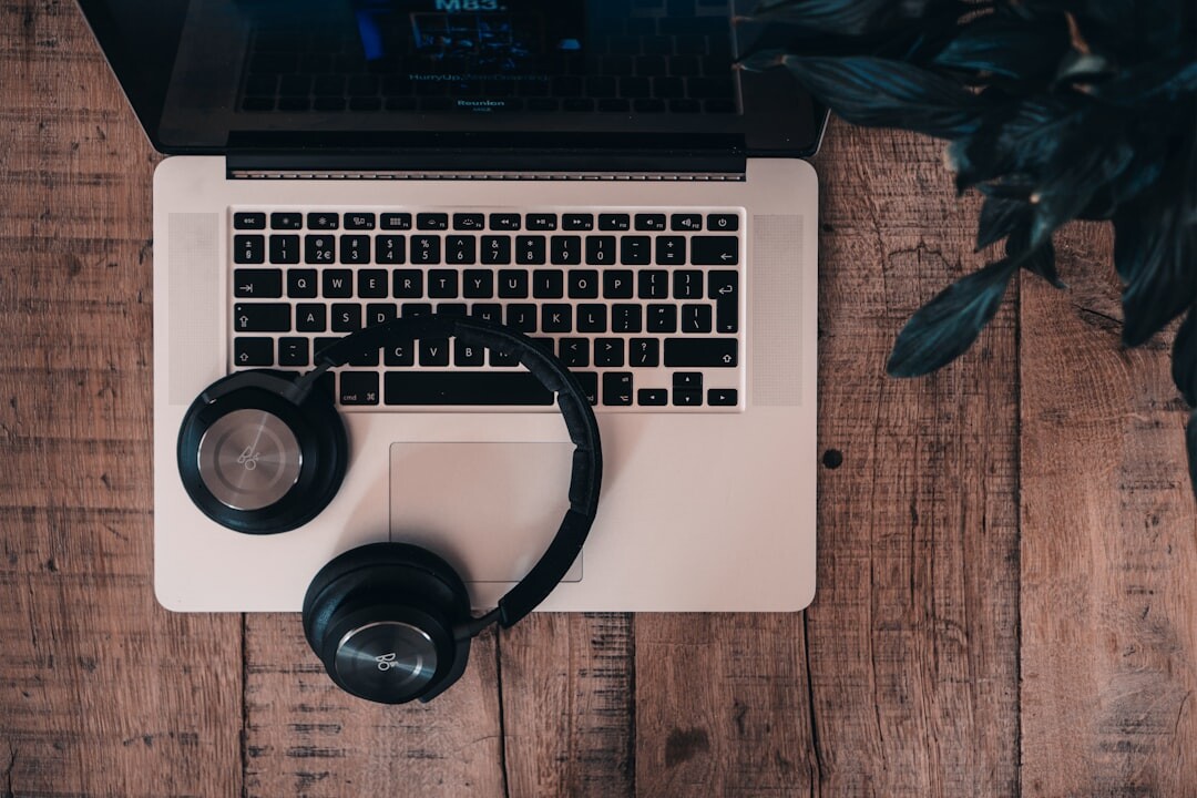 headphones on table