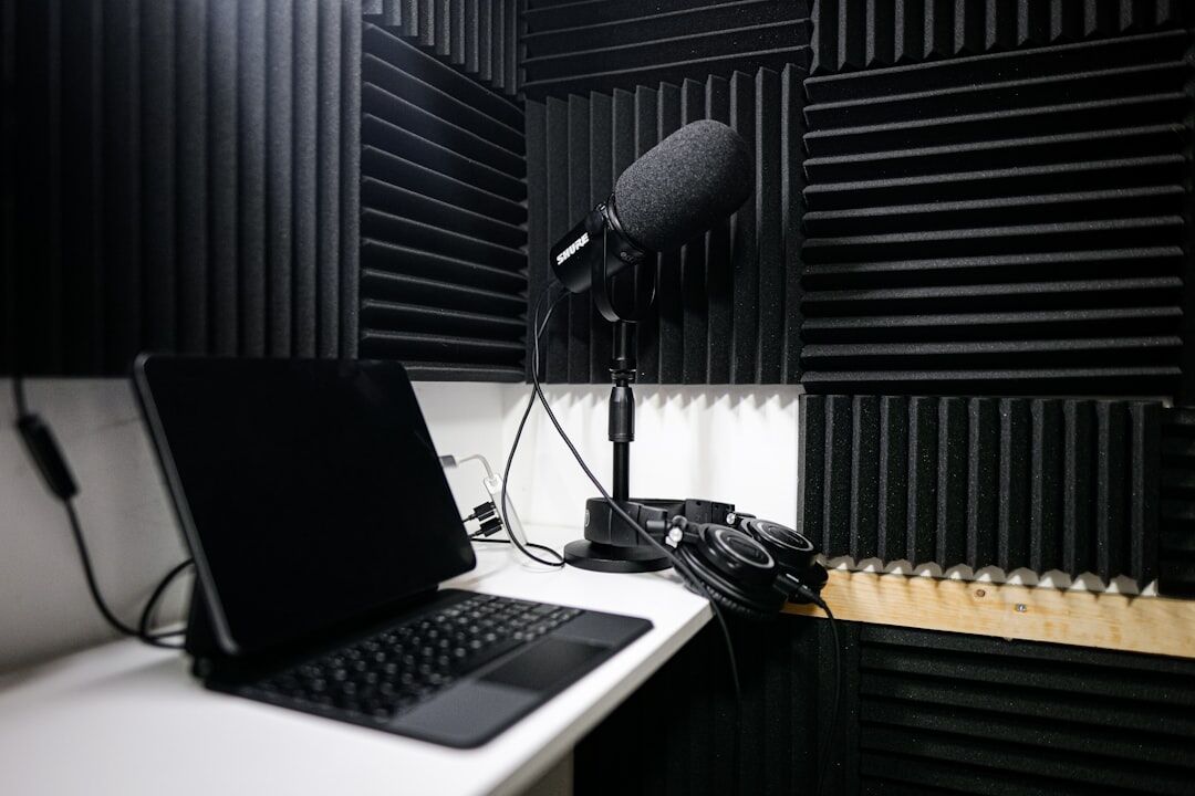 modern podcast studio setup