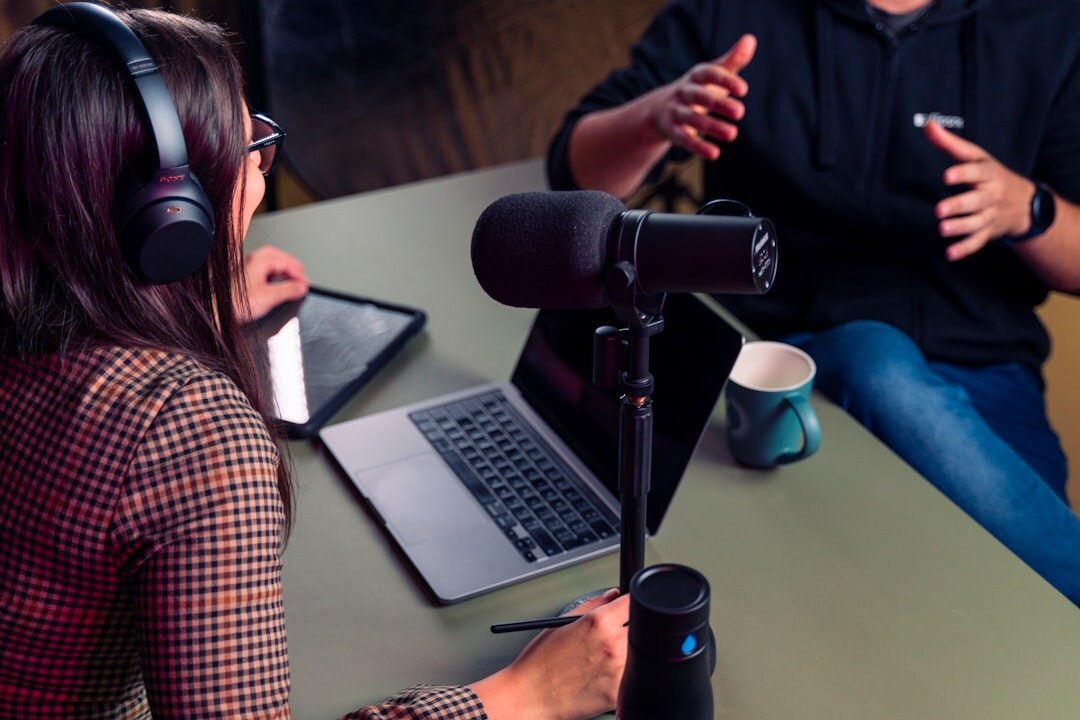 podcast host narrating story