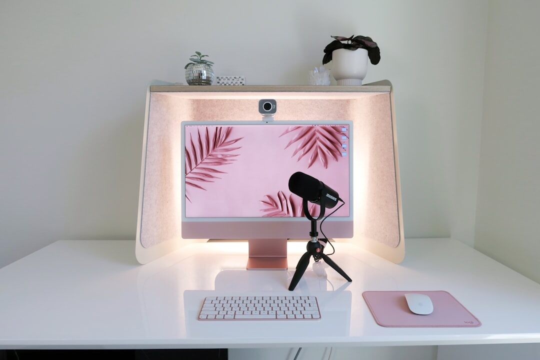 indie podcaster recording at home