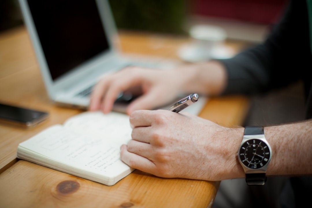 busy creator writing blog post