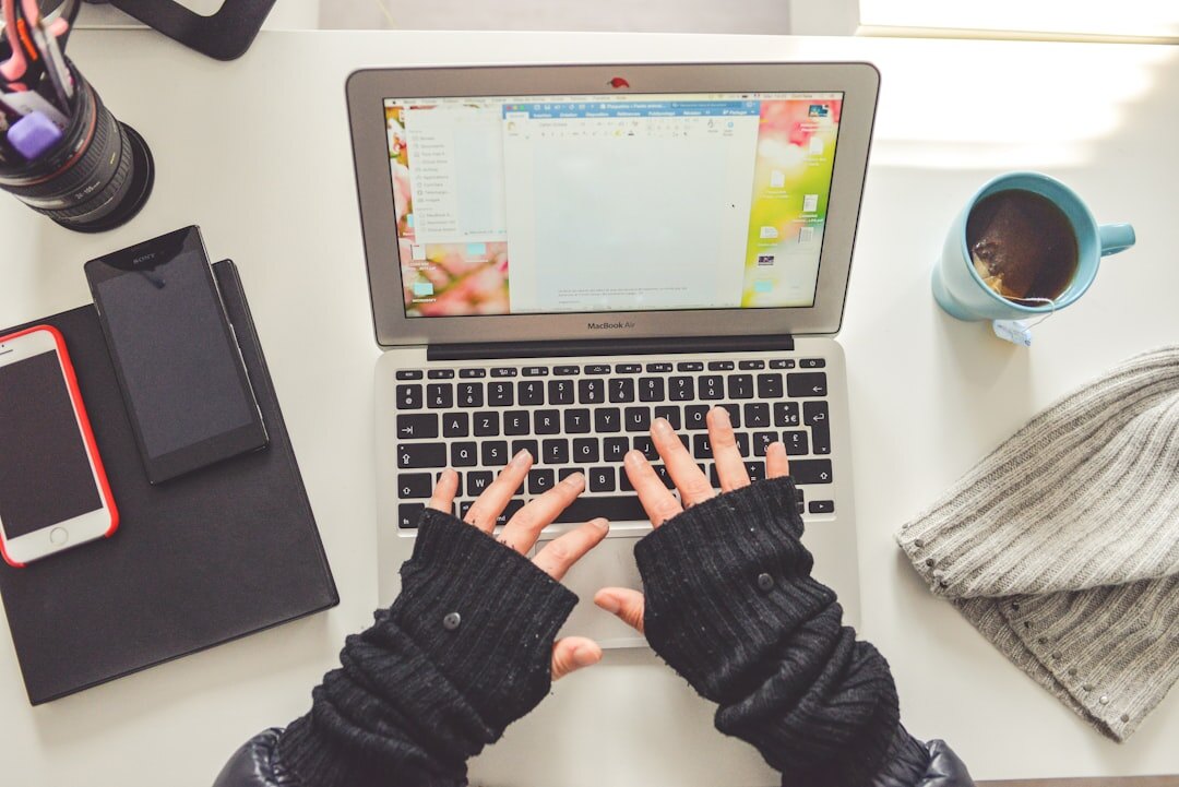 busy creator writing blog post